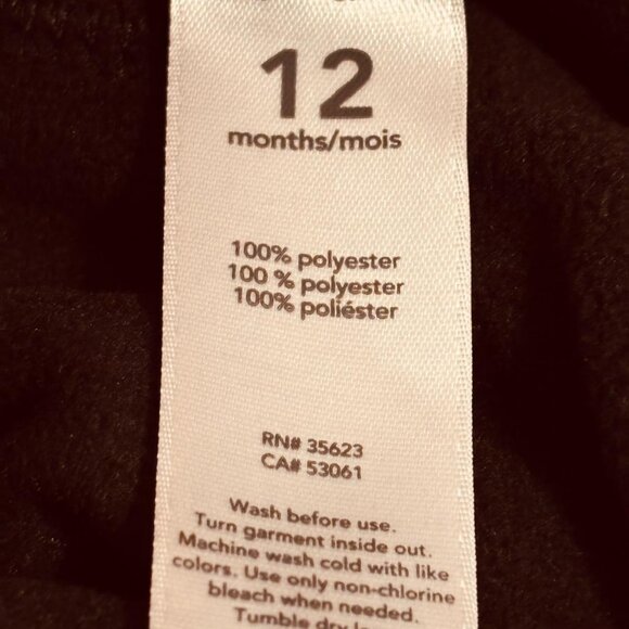 Carter’s Baby Boy 2-Piece Buffalo Plaid Fleece Outfit Set Red Black 12M - Picture 5 of 7